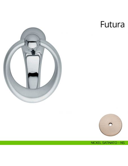 Battente per porta Futura Linea Calì nichel satinato