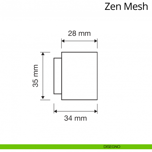 Fermaporta con Swarovski a pavimento quadrato Zen Mesh Linea Calì disegno