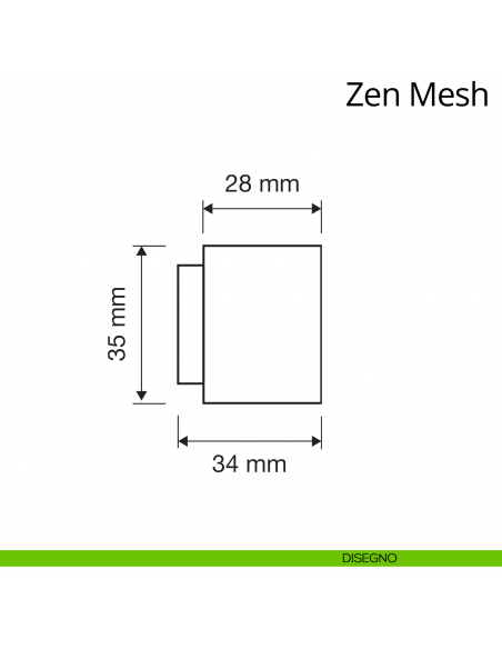 Fermaporta con Swarovski a pavimento quadrato Zen Mesh Linea Calì disegno