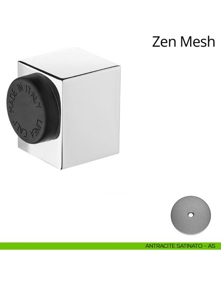 Fermaporta a pavimento quadrato Zen Linea Calì antracite satinato