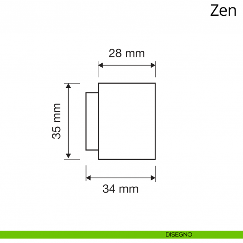 Fermaporta a pavimento quadrato Zen Linea Calì disegno