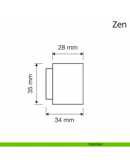Fermaporta a pavimento quadrato Zen Linea Calì disegno
