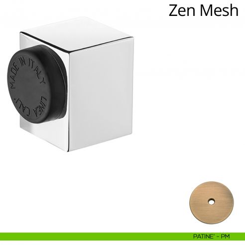 Fermaporta a pavimento quadrato Zen Linea Calì patinè