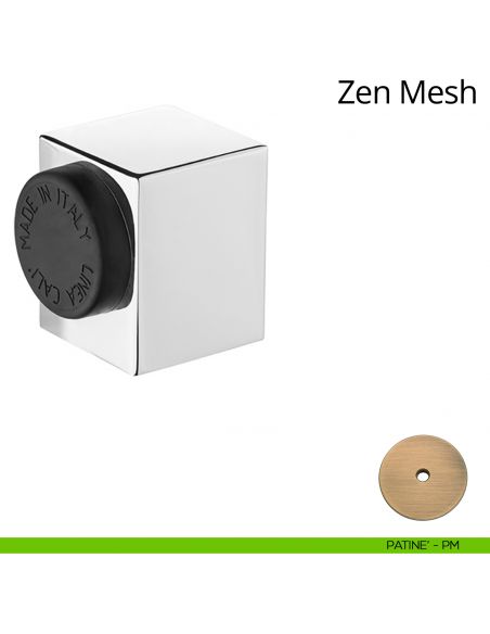 Fermaporta a pavimento quadrato Zen Linea Calì patinè