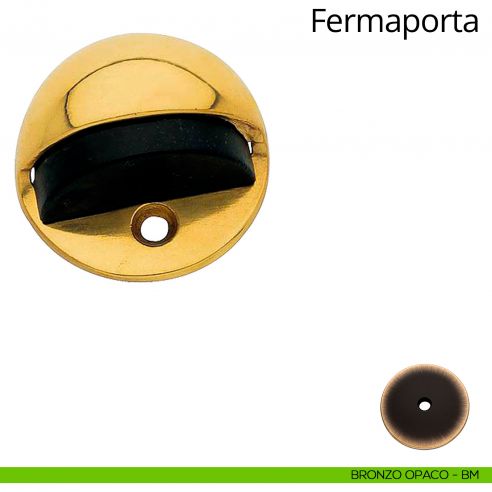 Fermaporta chiocciola a pavimento Linea Calì bronzo opaco