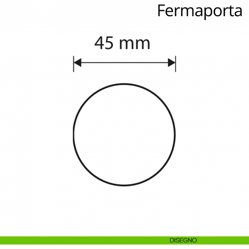 Fermaporta chiocciola a pavimento Linea Calì disegno
