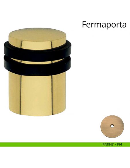 Fermaporta cilindrico a pavimento Linea Calì patinè