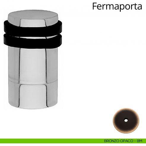 Fermaporta cilindrico con prolunga a pavimento Linea Calì bronzo opaco