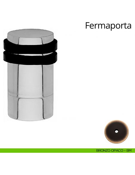Fermaporta cilindrico con prolunga a pavimento Linea Calì bronzo opaco