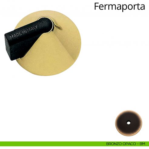 Fermaporta a pavimento Kono Linea Calì bronzo opaco