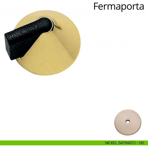 Fermaporta a pavimento Kono Linea Calì nichel satinato