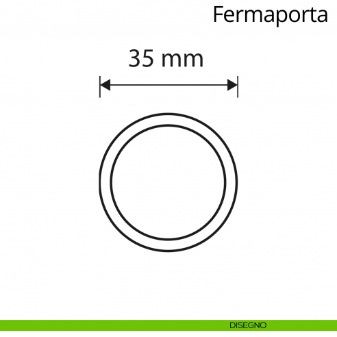 Fermaporta tondo a pavimento Vintage Linea Calì disegno
