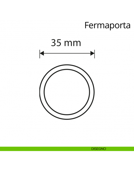 Fermaporta tondo a pavimento Vintage Linea Calì disegno