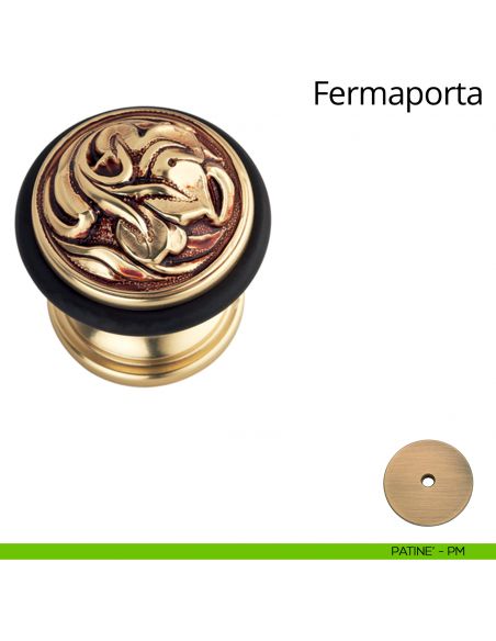 Fermaporta tondo a pavimento Vintage Linea Calì patinè
