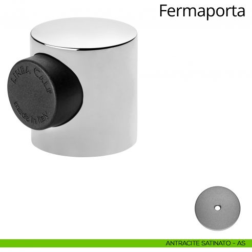 Fermaporta magnetico tondo Linea Calì antracite satinato