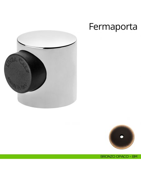 Fermaporta magnetico tondo Linea Calì bronzo opaco