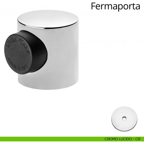 Fermaporta magnetico tondo Linea Calì cromo lucido