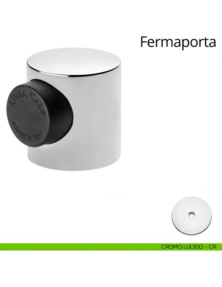 Fermaporta magnetico tondo Linea Calì cromo lucido