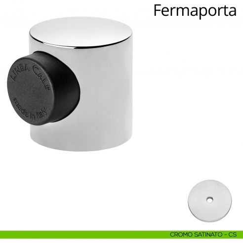 Fermaporta magnetico tondo Linea Calì cromo satinato