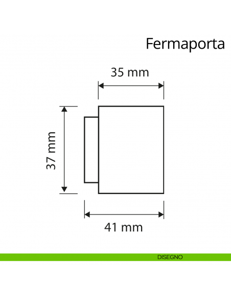 Fermaporta magnetico tondo Linea Calì disegno