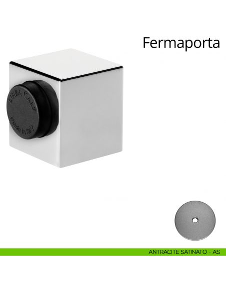 Fermaporta magnetico quadro Linea Calì antracite satinato