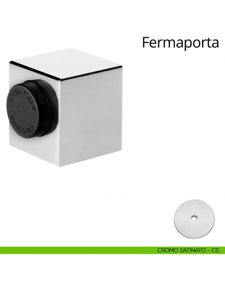 Fermaporta magnetico quadro Linea Calì cromo satinato