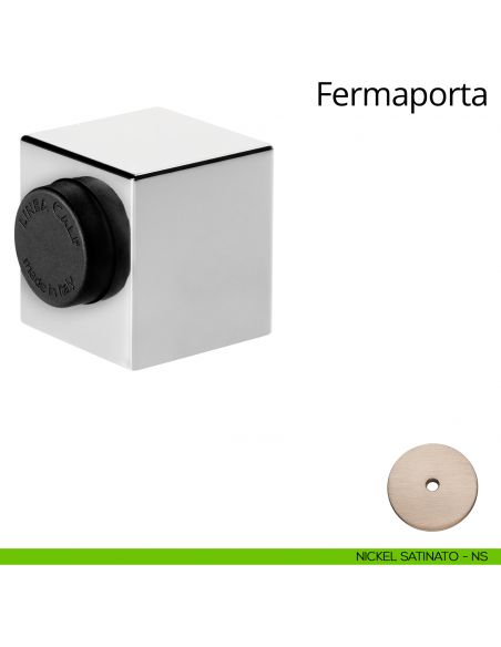 Fermaporta magnetico quadro Linea Calì nichel satinato