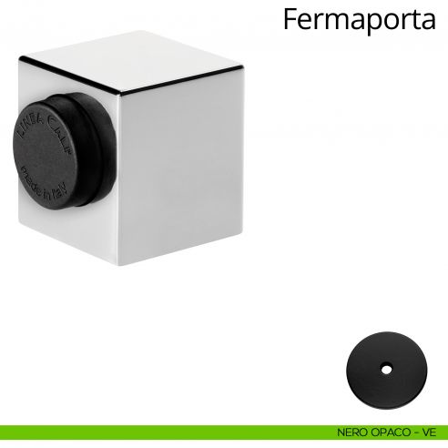 Fermaporta magnetico quadro Linea Calì nero opaco