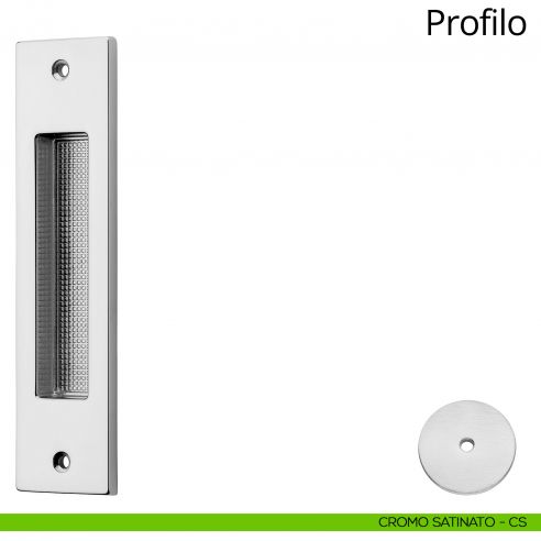 Maniglia ad incasso rettangolare per porta scorrevole Profilo Linea Calì