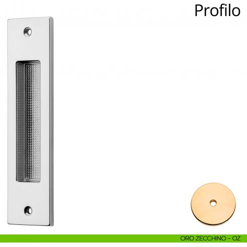 Maniglia ad incasso rettangolare per porta scorrevole Profilo Linea Calì