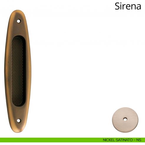 Placca ad incasso Sirena per porta scorrevole Linea Calì cieca nichel satinato