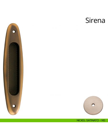 Placca ad incasso Sirena per porta scorrevole Linea Calì cieca nichel satinato