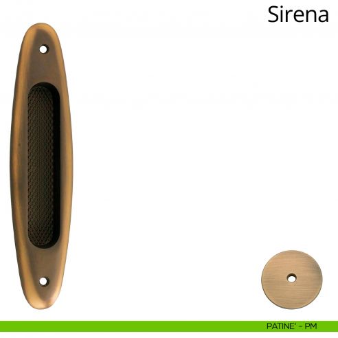 Placca ad incasso Sirena per porta scorrevole Linea Calì cieca patinè