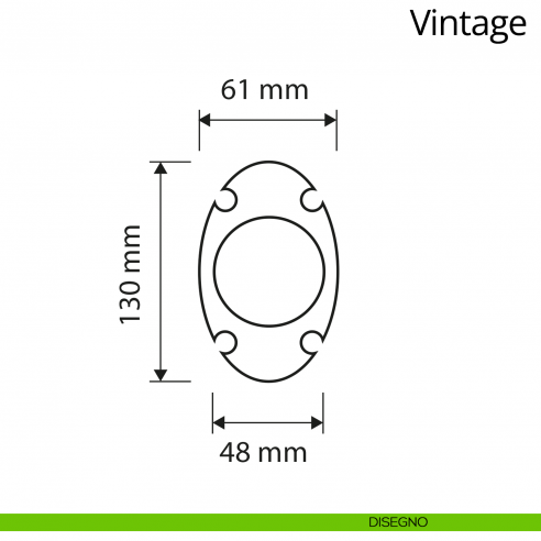 Placca ad incasso Vintage per porta scorrevole Linea Calì cieca disegno