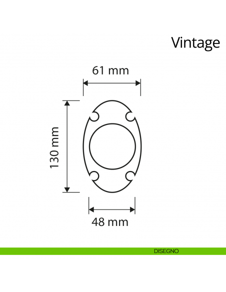 Placca ad incasso Vintage per porta scorrevole Linea Calì cieca disegno