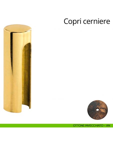Copricerniera liscio per cerniera anuba diametro 14 mm Linea Calì ottone invecchiato