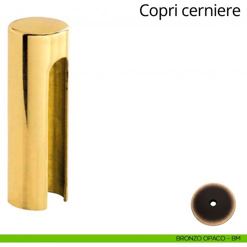 Copricerniera liscio per cerniera anuba diametro 14 mm Linea Calì bronzo opaco
