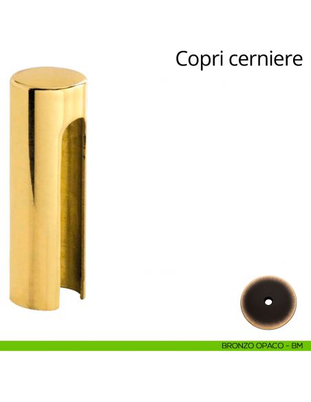 Copricerniera liscio per cerniera anuba diametro 14 mm Linea Calì bronzo opaco