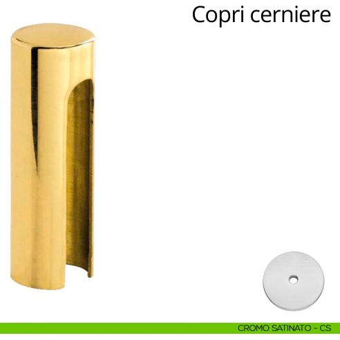Copricerniera liscio per cerniera anuba diametro 14 mm Linea Calì cromo satinato