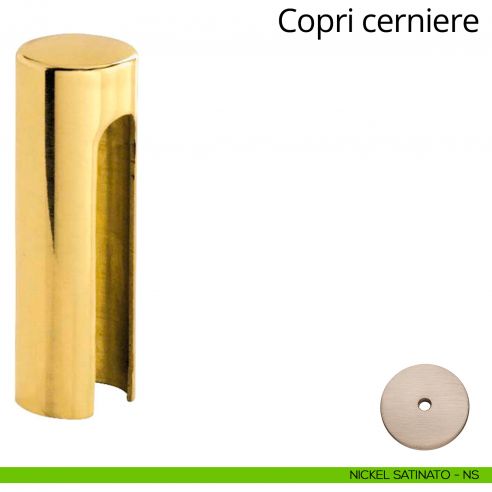 Copricerniera liscio per cerniera anuba diametro 14 mm Linea Calì nichel satinato