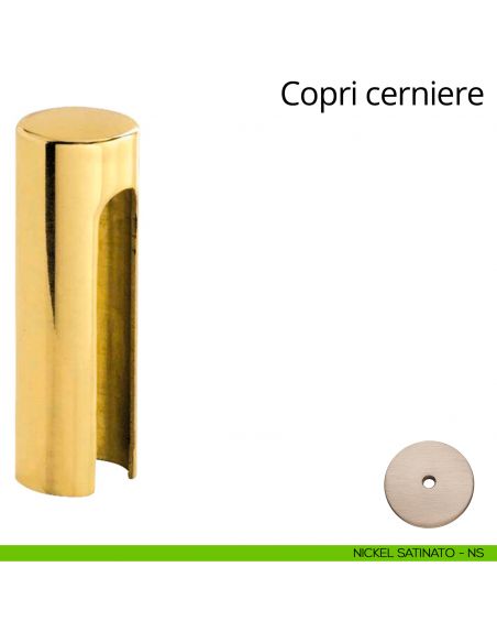 Copricerniera liscio per cerniera anuba diametro 14 mm Linea Calì nichel satinato