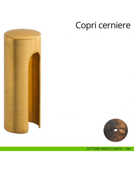 Copricerniera liscio per cerniera anuba diametro 16 mm Linea Calì ottone invecchiato