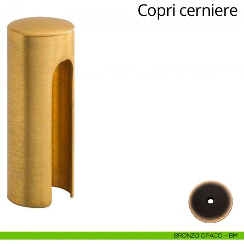 Copricerniera liscio per cerniera anuba diametro 16 mm Linea Calì bronzo opaco
