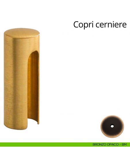 Copricerniera liscio per cerniera anuba diametro 16 mm Linea Calì bronzo opaco