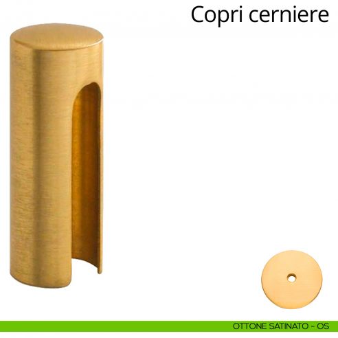 Copricerniera liscio per cerniera anuba diametro 16 mm Linea Calì ottone satinato