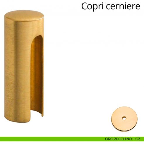 Copricerniera liscio per cerniera anuba diametro 16 mm Linea Calì oro zecchino