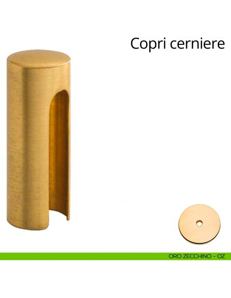 Copricerniera liscio per cerniera anuba diametro 16 mm Linea Calì oro zecchino