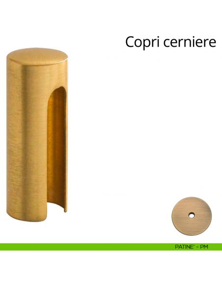 Copricerniera liscio per cerniera anuba diametro 16 mm Linea Calì patinè