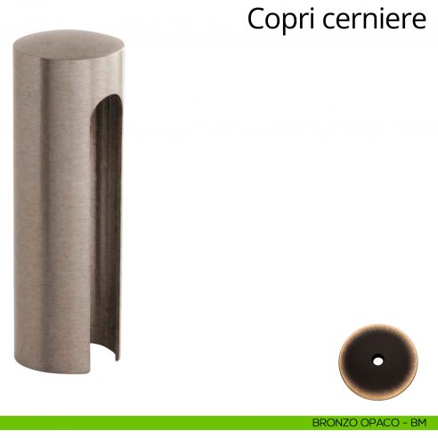 Copricerniera liscio per cerniera anuba diametro 20 mm Linea Calì bronzo opaco