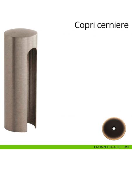 Copricerniera liscio per cerniera anuba diametro 20 mm Linea Calì bronzo opaco